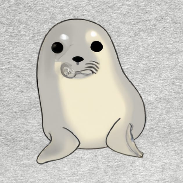 Cute Seal Drawing by Play Zoo